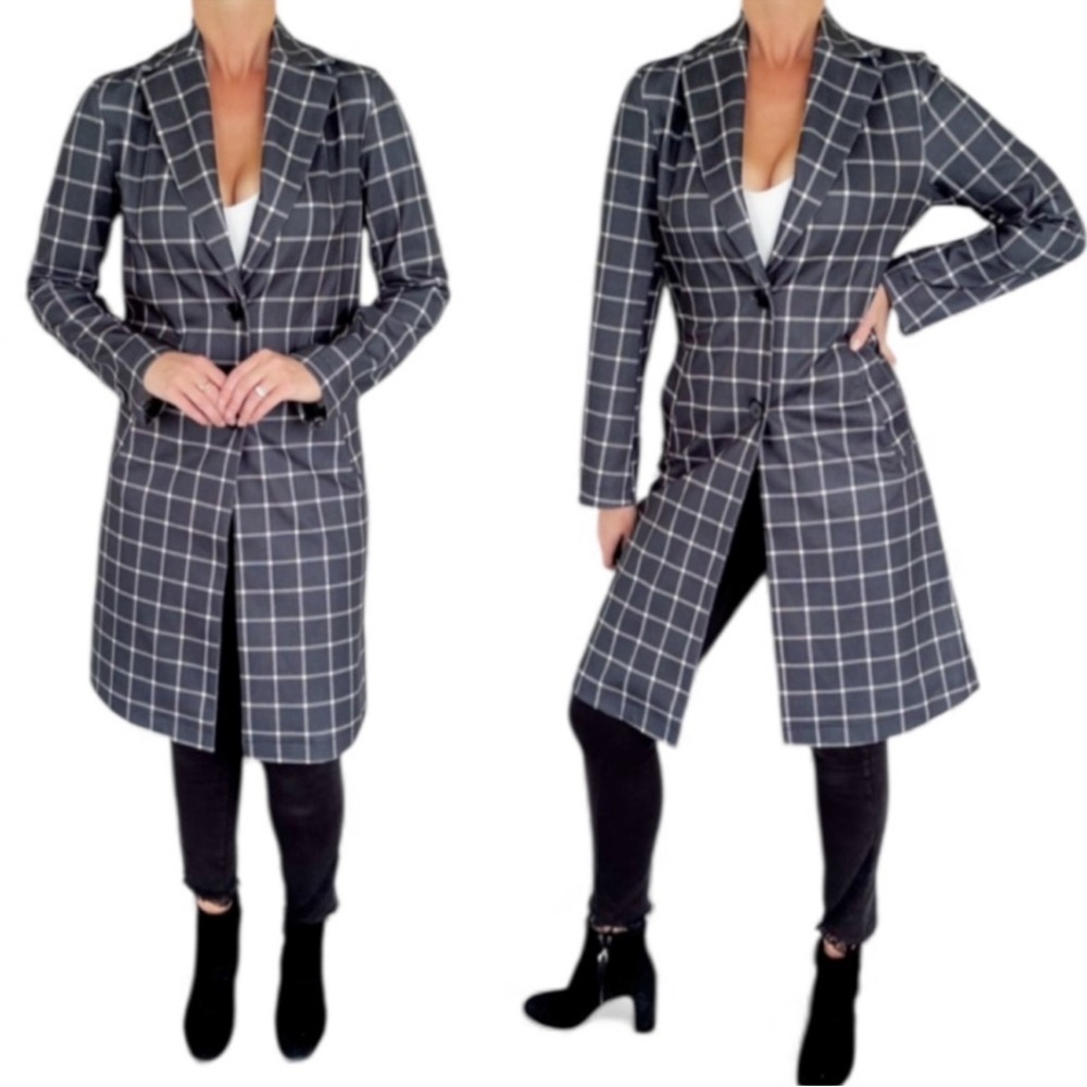 Joie Plaid Button Front Coat - Picture 2 of 4